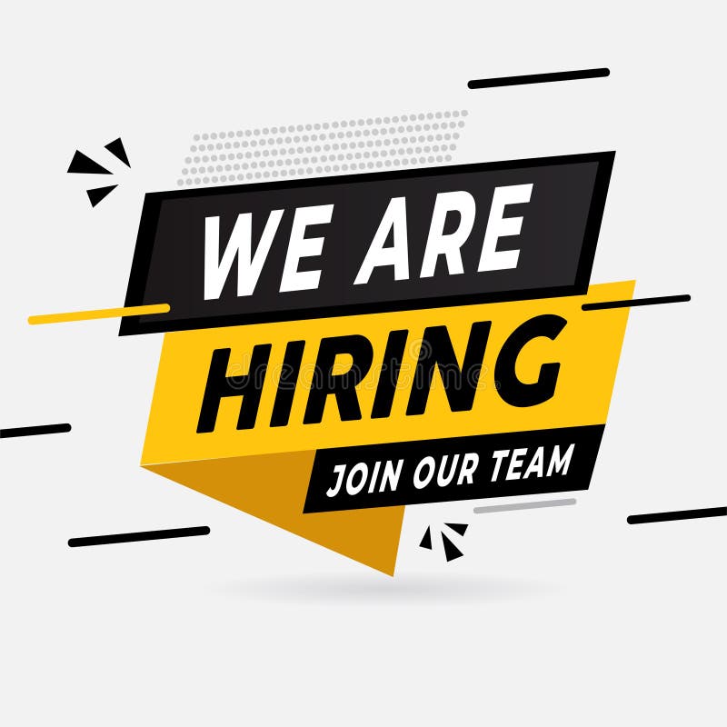 Modern Design of we are Hiring Vector. Job Vacancy Design Background