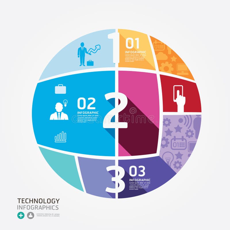 Modern Design Minimal style infographic template. stock illustration
