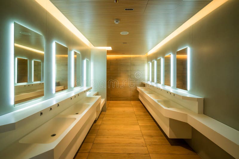 Modern Design of Public Toilet and Restroom Stock Photo Image of