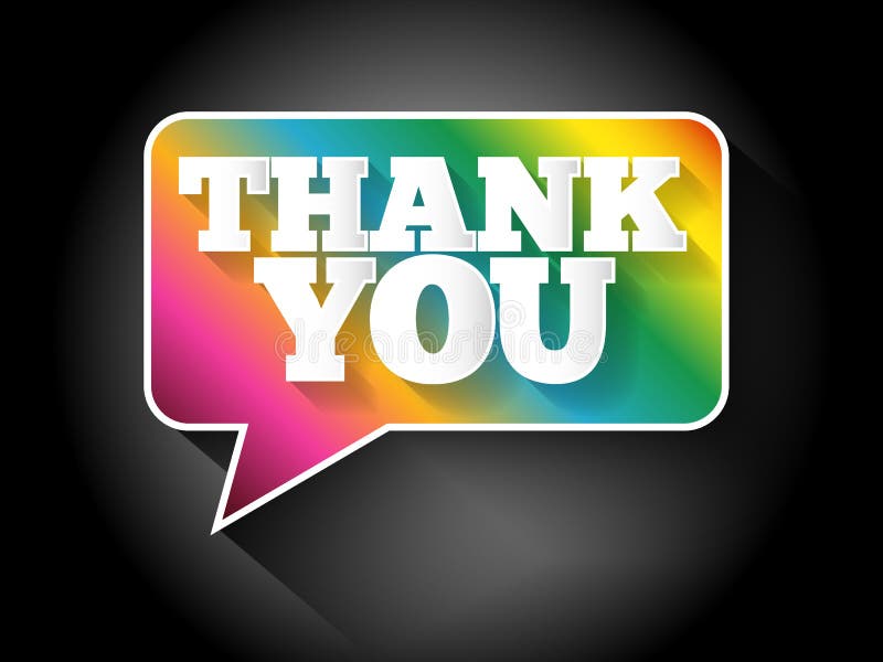 Modern Design Speech Bubble Thank You stock illustration