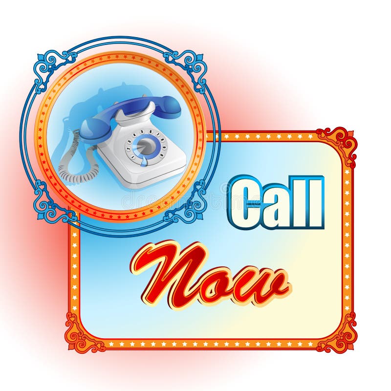 Modern design template for Call Now sign royalty free illustration Modern design template for Call Now sign royalty free illustration