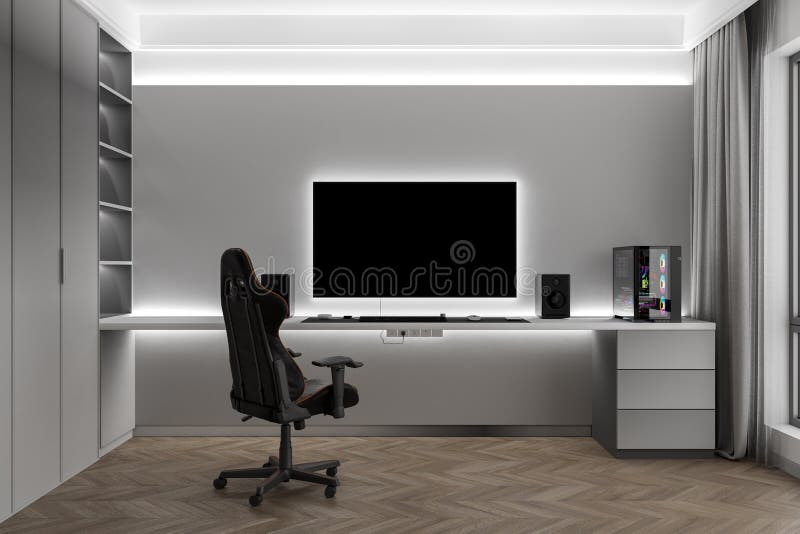 Modern Desk : Cool White Clarity vektor illustrationer