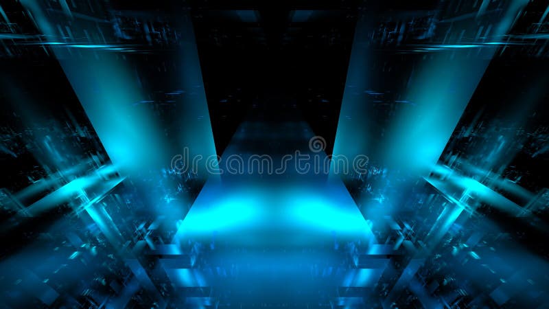 Modern digital technologies, cloud computing. Digital space, architecture design. Complex mathematical calculations in a digital stock illustration