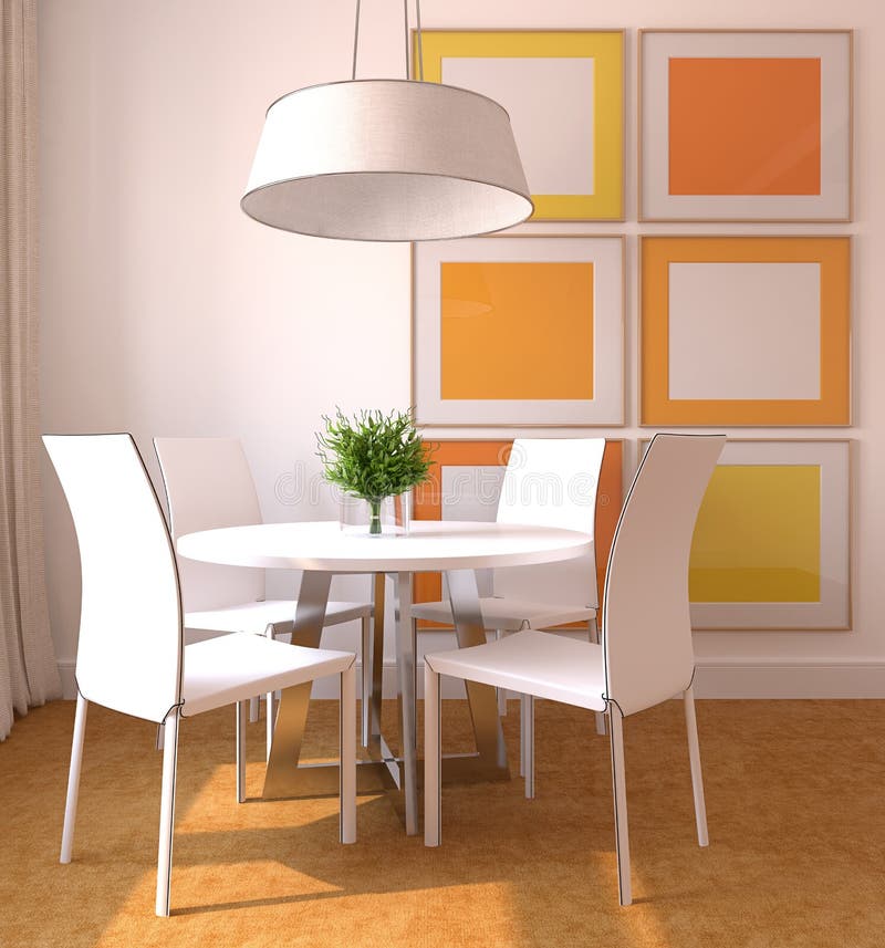Modern dining-room royalty free illustration