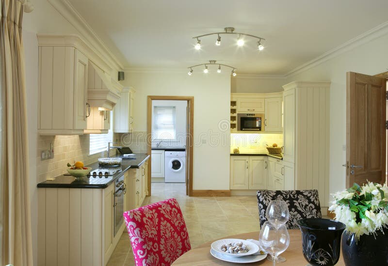 Modern Domestic Kitchen stock image. Image of design 35048047