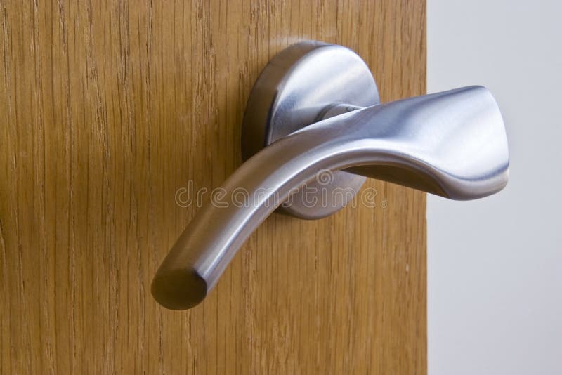 Modern door handle 2 stock photos