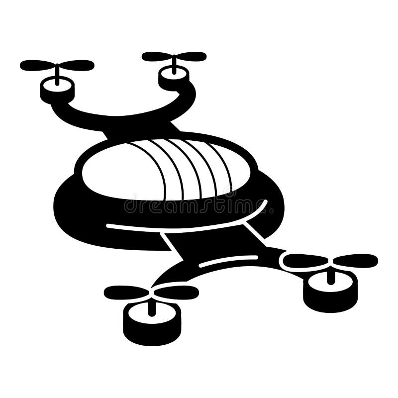 Modern drone icon, simple style vector illustration