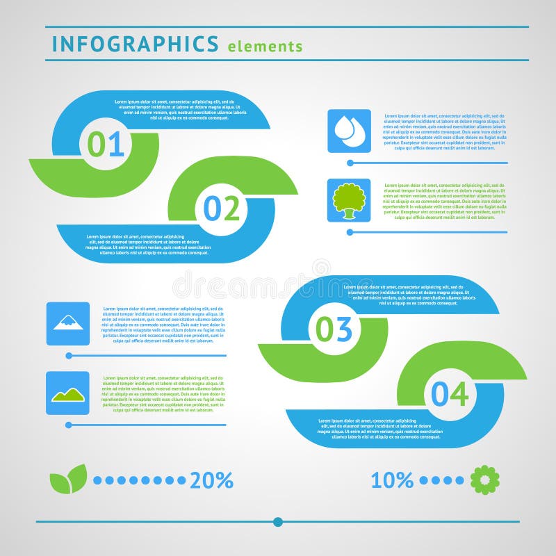 Modern eco infographics elements vector illustration