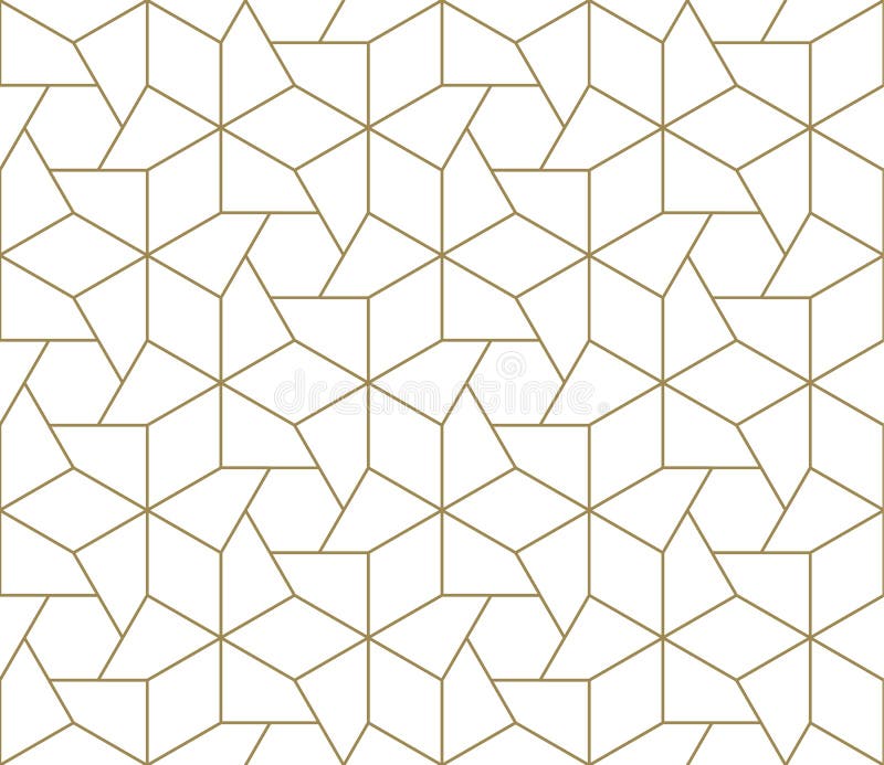 Modern eenvoudig geometrisch vector naadloos patroon met gouden lijntextuur op witte achtergrond Licht abstract behang