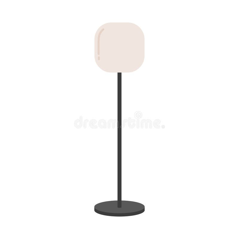 Modern electric floor lamp for interior design vector illustration