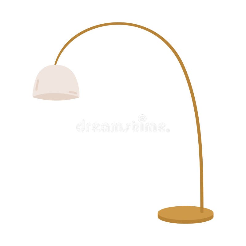 Modern electric floor lamp for interior design vector illustration