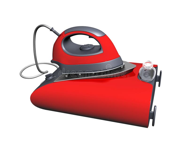 Modern Electric Iron And Stand Stock Illustration Illustration of