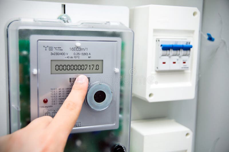 Modern electric meter stock photo Modern electric meter stock photo