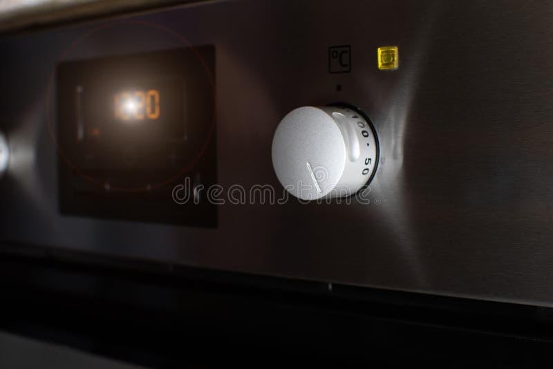 Modern Electric Oven with Timer for Perfect Food Preparing Stock Photo