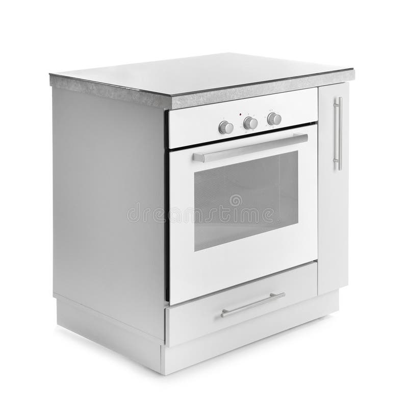 Modern Electric Oven On White Background Stock Photo Image of built