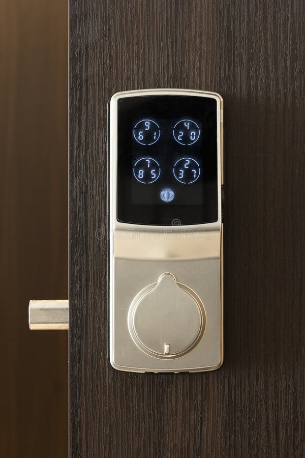 Modern Electronic And Digital Door Lock Stock Image Image