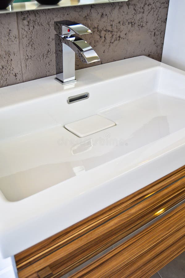 Modern Elegant Bathroom Whites Ceramic Sink Stock Image Image of sink, borders 132440297