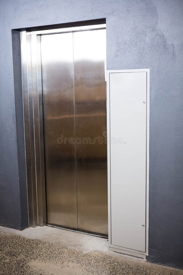 Modern Elevator with Closed Door Stock Image Image of elevator