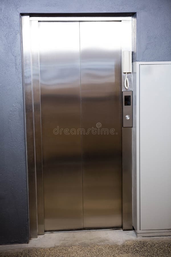 Modern Elevator with Closed Door Stock Image Image of doorway, office