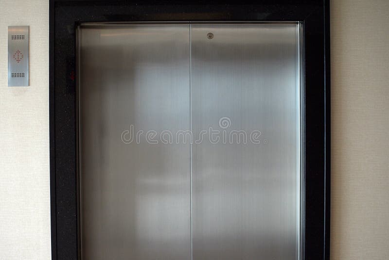 Modern Elevator with Closed Doors Stock Image Image of concrete, building 80453657