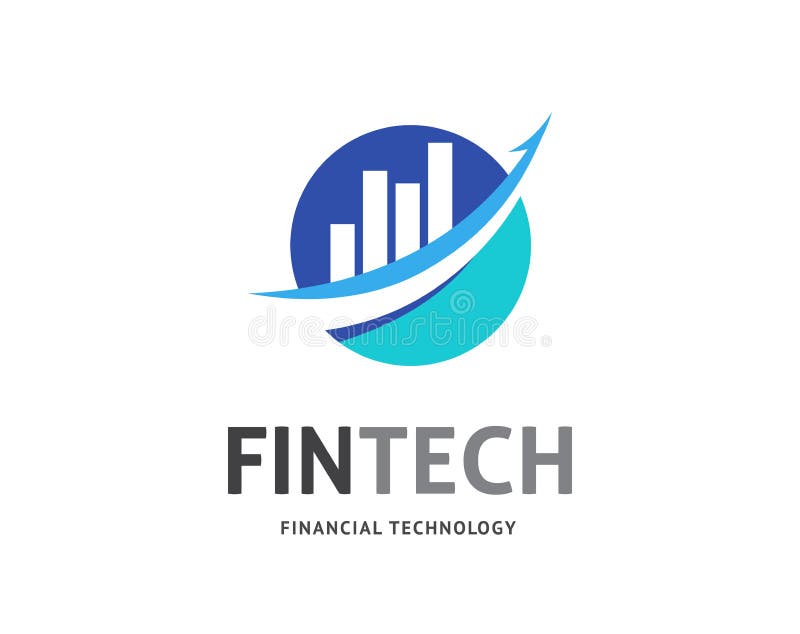 Modern embleemconceptontwerp voor fintech royalty-vrije illustratie Modern embleemconceptontwerp voor fintech royalty-vrije illustratie