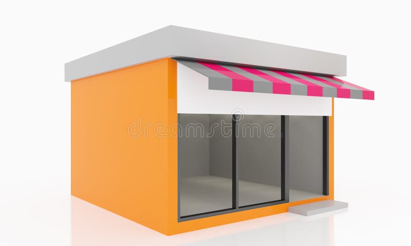 Modern Empty Shop royalty free illustration