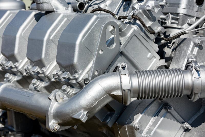 Modern engine closeup royalty free stock photo