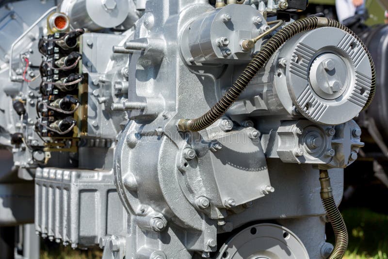 Modern engine closeup royalty free stock photo