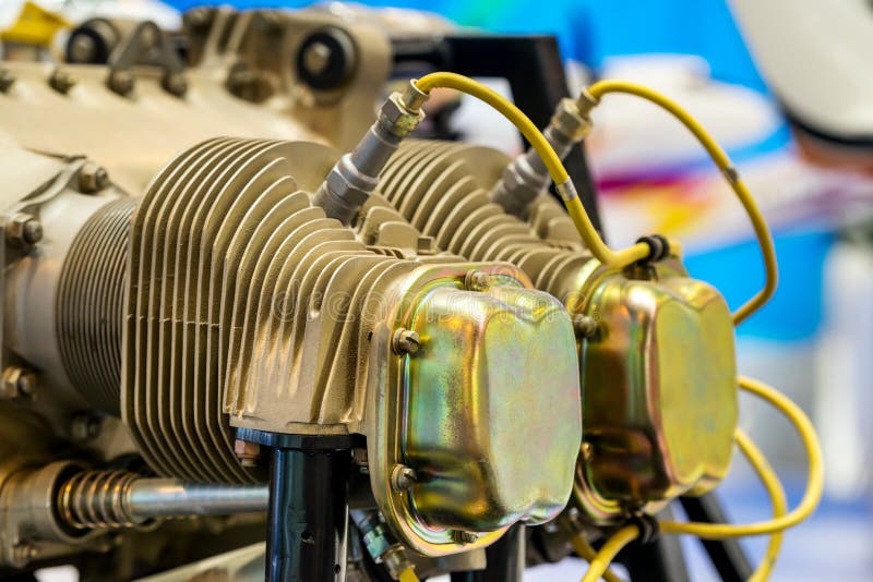 Modern engine closeup stock images