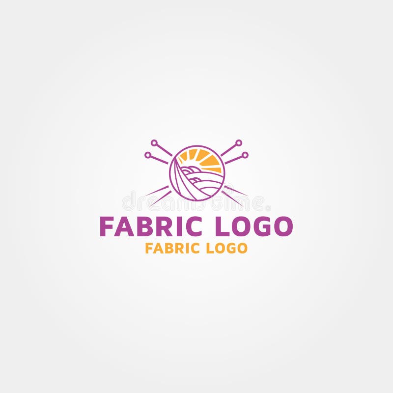 Modern Fabric Vector Logo Design Stock Vector Illustration of