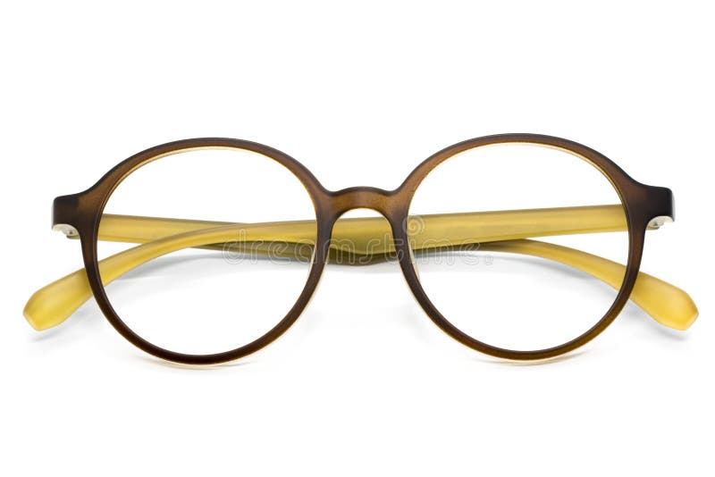 Modern fashionable spectacles isolated on white background. royalty free stock photos
