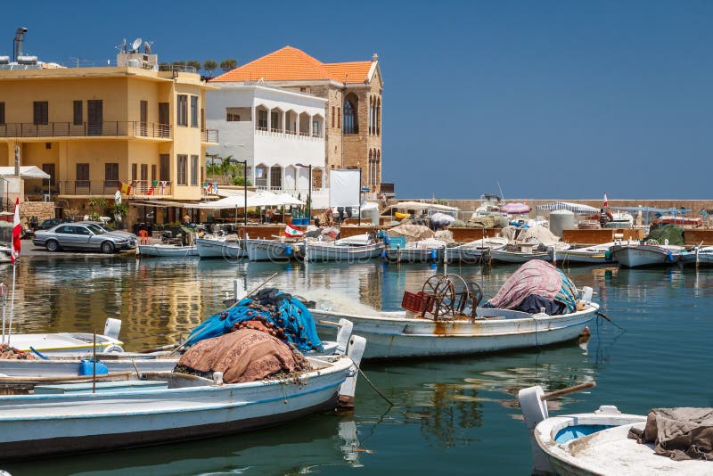 Modern fishing harbour of Tyre