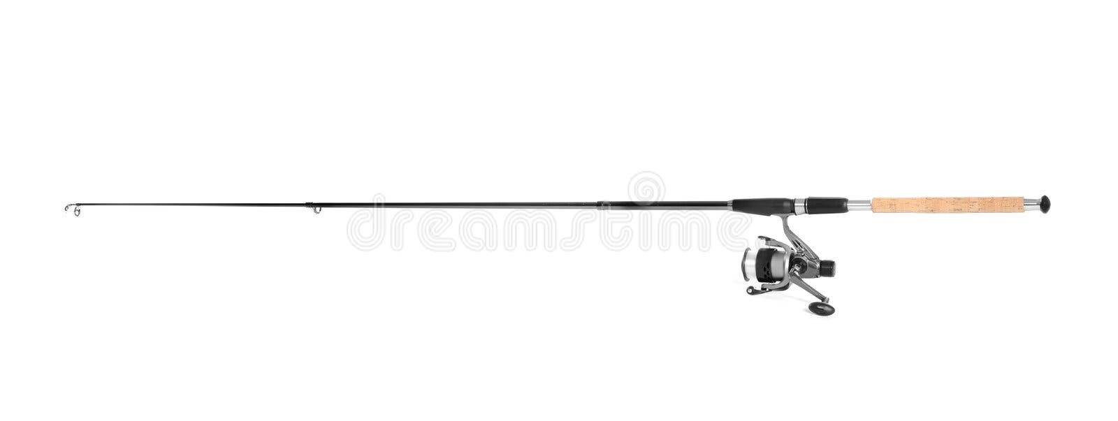 Modern Fishing Rod with Reel Stock Image - Image of pole, bobbin