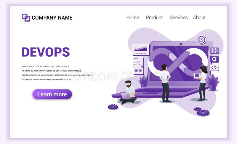 Modern Flat design concept of Programmers at work concept, software development with characters. Can use for web banner, business vector illustration