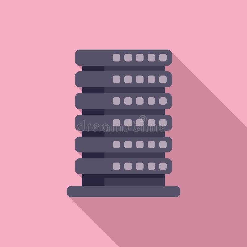 Flat design data server icon royalty free illustration