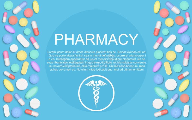 Modern Flat Design Medicine Pharmacy Healthcare Concept Stock Vector ...