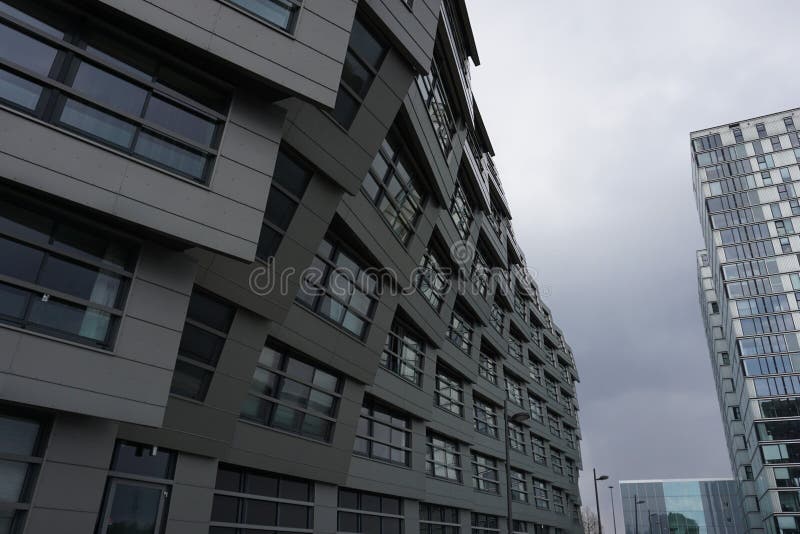 Modern Flatgebouw in Almere, Nederland stock foto's Modern Flatgebouw in Almere, Nederland stock foto's