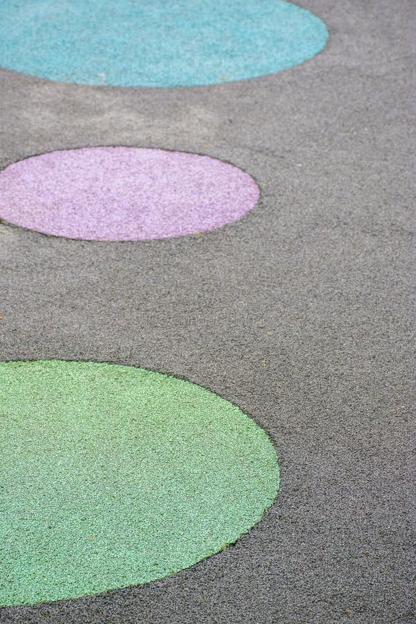 Modern floor covering for playgrounds on the street and for sports stadiums