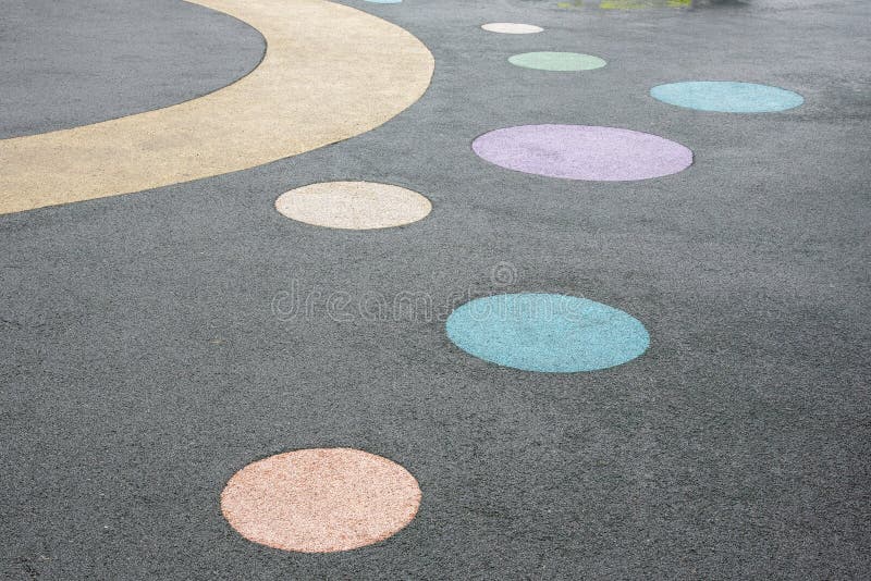 Modern floor covering for playgrounds on the street and for sports stadiums