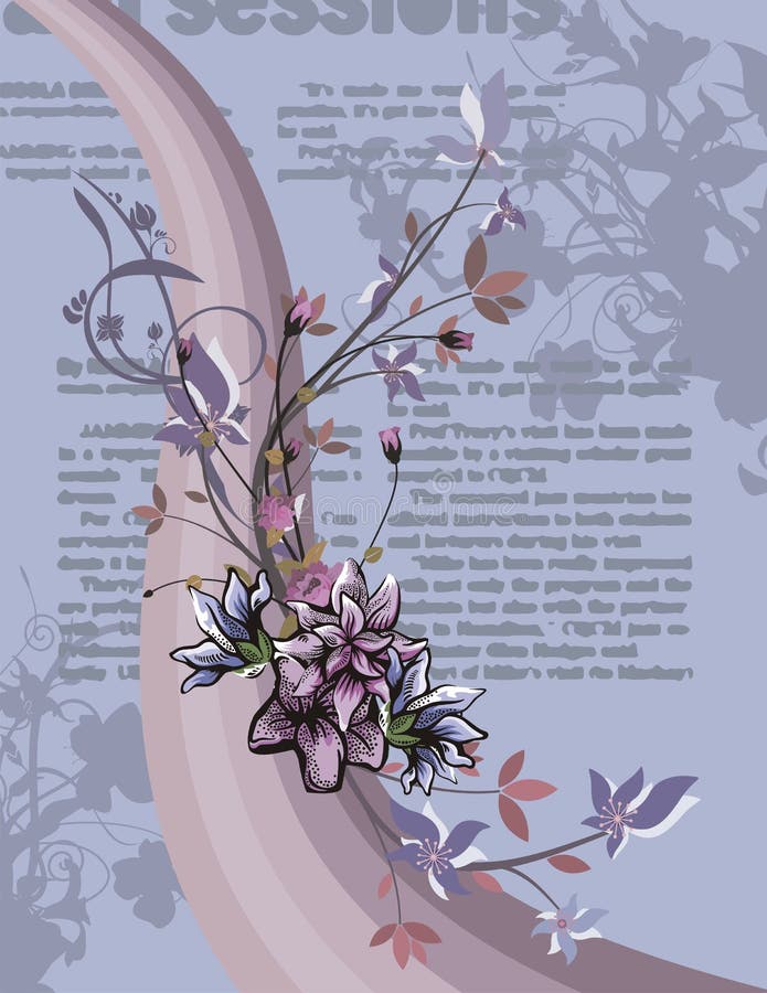 Modern floral background stock vector. Illustration of bouquet 4031327