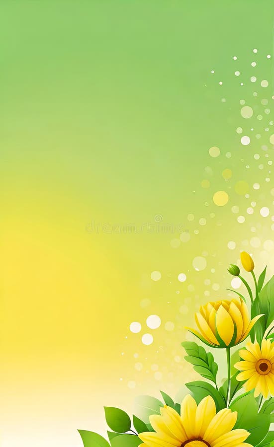 Modern floral insta template, empty gradient with bokeh, empty copy space for printing vector illustration