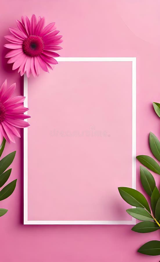 Modern floral insta template, empty gradient with bokeh, empty copy space for printing royalty free illustration