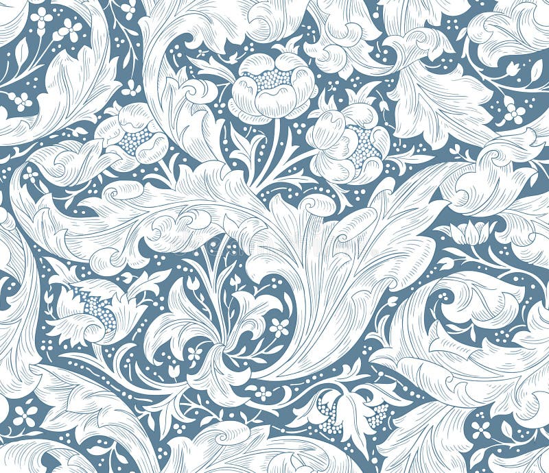 Modern floral seamless pattern for your design. Vector. Background.