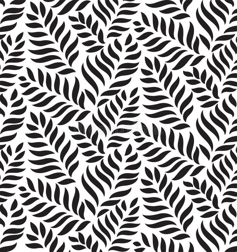 MODERN FLORAL SEAMLESS VECTOR PATTERN. DROP SHAPE BACKGROUND. TRENDY LEAVES MOTIVE stock illustration