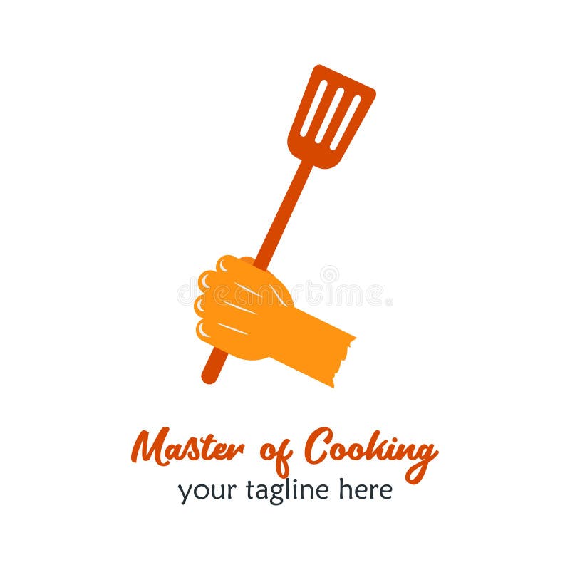 Modern Food Logo Design Template Vector Illustration. Hand Gripped Logo for Restaurant, Cooking & Food Business, Food Battle, Par royalty free illustration Modern Food Logo Design Template Vector Illustration. Hand Gripped Logo for Restaurant, Cooking & Food Business, Food Battle, Par royalty free illustration