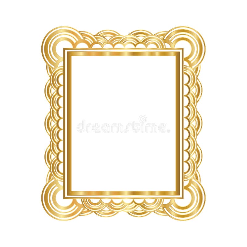 Modern Frame Gold Vector Design Stock Vector Illustration of premium