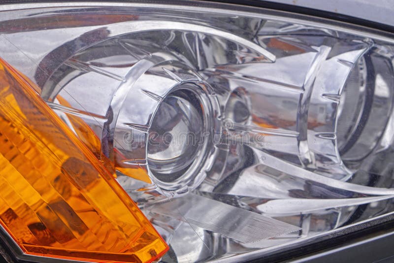 Headlights with lens stock image. Image of headlight 132984491