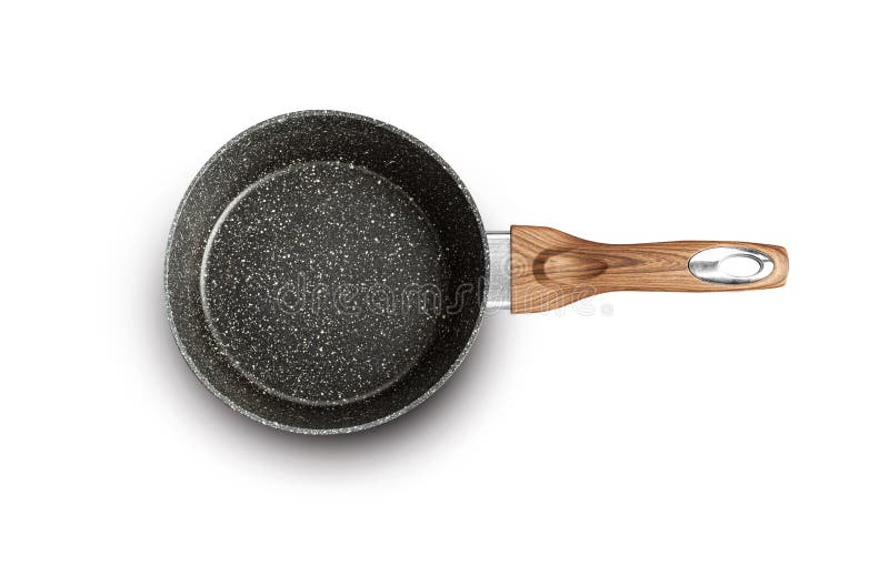 Modern Frying Pan with Nonstick Granite Coating Isolated on White Stock Image Image of cook