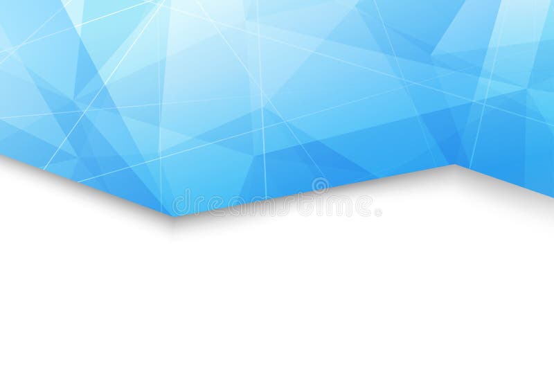 Modern futuristic geometrical pattern blue folder page template stock illustration