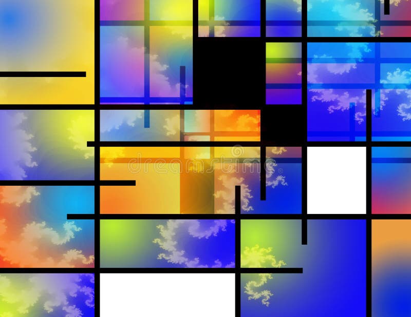 Modern Geometric Abstract stock illustration. Illustration of vivid